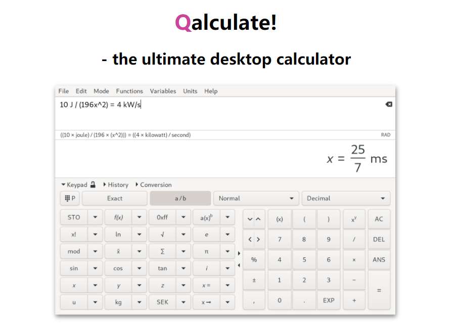 多功能桌面计算器-Qalculate中文绿色版